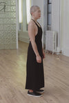 BASERANGE Adjustable Strap Apron Dress Collection, Made in Portugal, BAS-DRAP-RS-000-HEI, Black